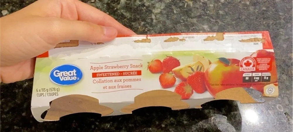 Collations aux pommes et aux fraises