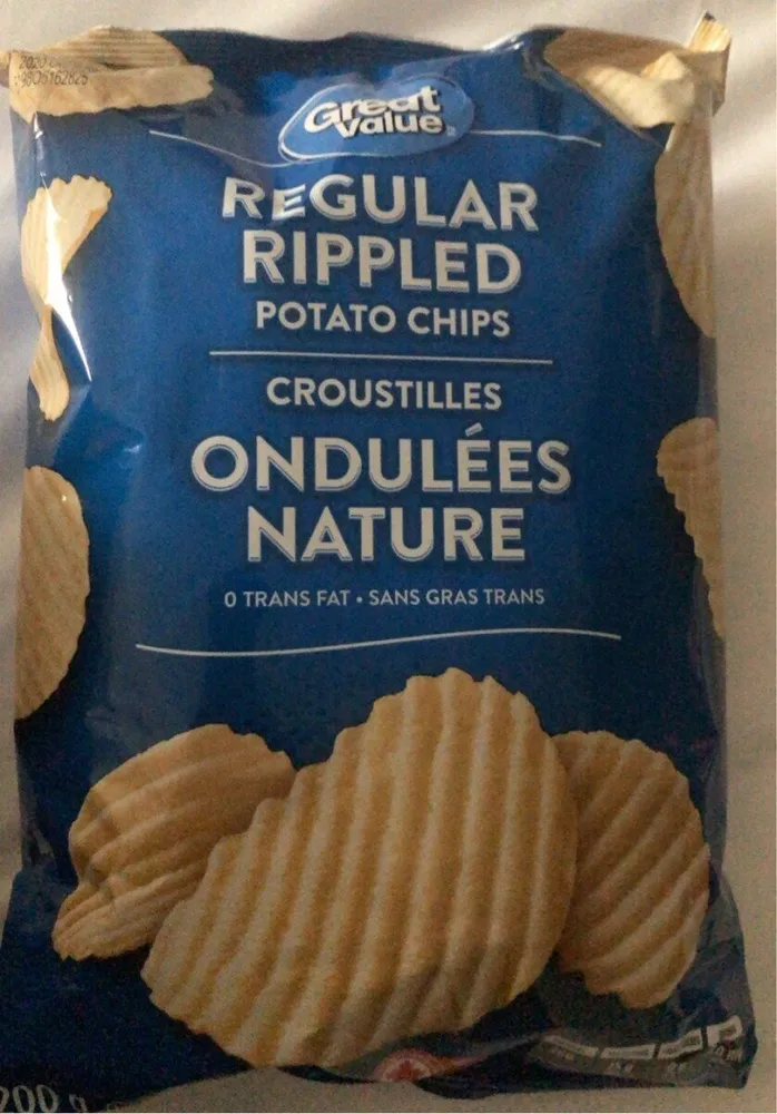 Regular rippled potato chips