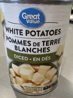 Pommes de terre blanches en dés