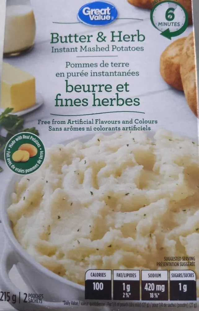 Instant Mashed Potatoes - Butter & Herb