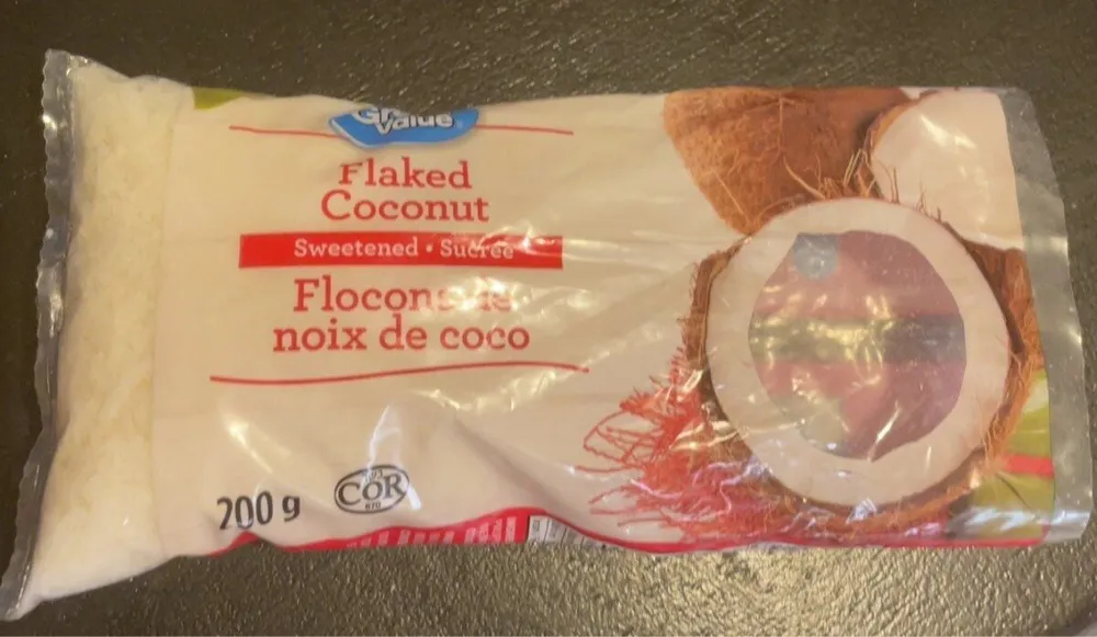 Sweetened flaked coconut