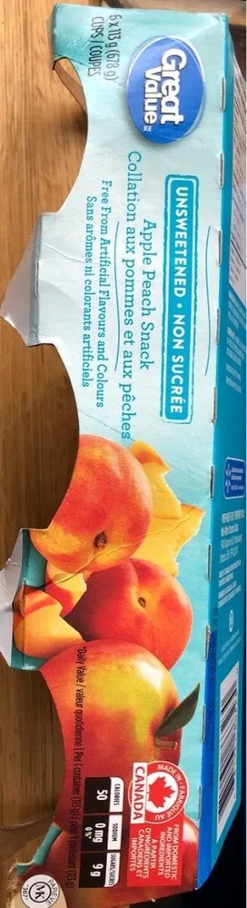 Collation aux pommes et aux pêches