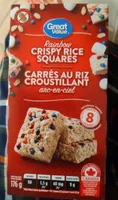 Carrés au riz croustillant arc-en-ciel