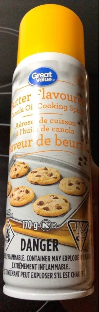 Aérosol de cuisson saveur de beurre