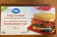 Bacon fumé naturellement entièrement cuit