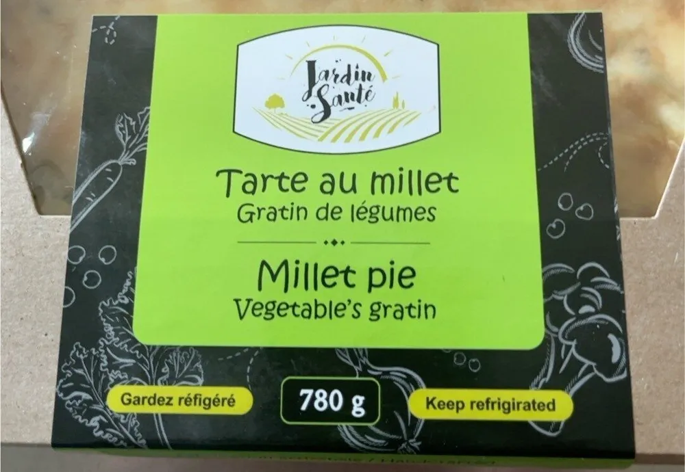 Tarte au millet, gratin de legumes