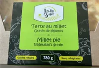 Tarte au millet, gratin de legumes