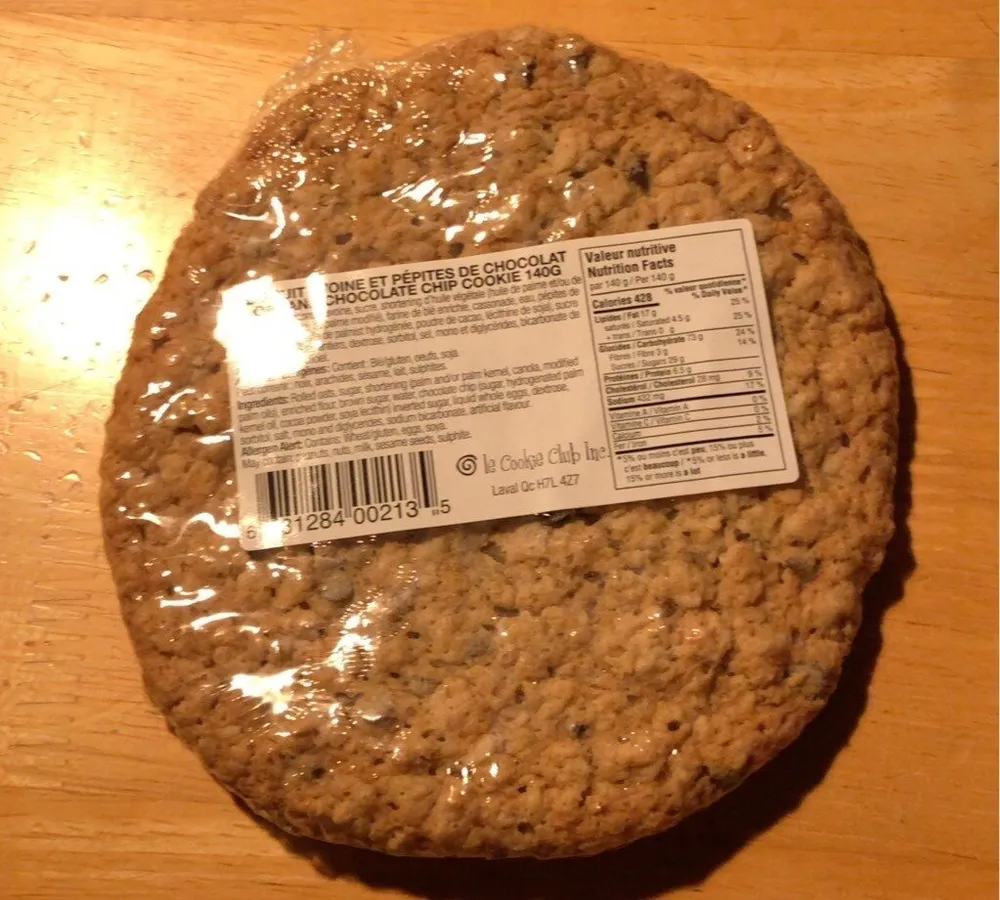 Biscuit avoine et pépites de chocolat