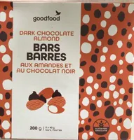Dark chocolate almond bars