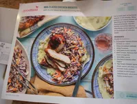 BBQ Glazed Chicken with Slaw and Mashed Potatoes