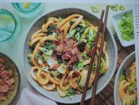 Spicy Bacon and Gochujang Udon Noodles