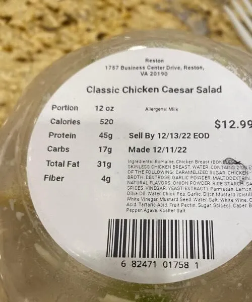LT chicken Caesar salad