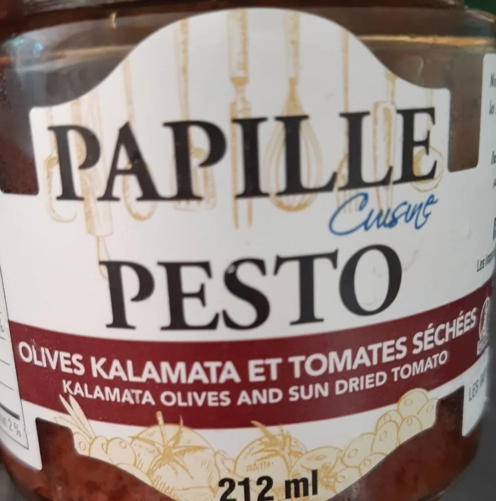 Pesto olives kalamata et tomates séchées