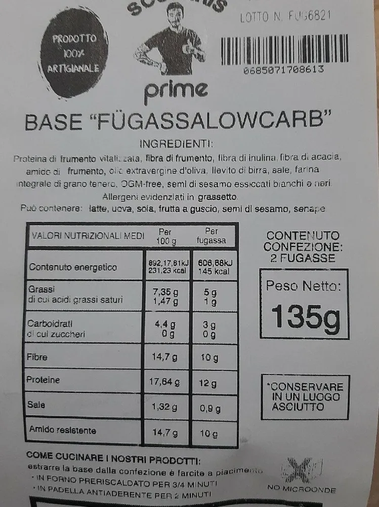 Base Fugassa low carboidrati Scuderi