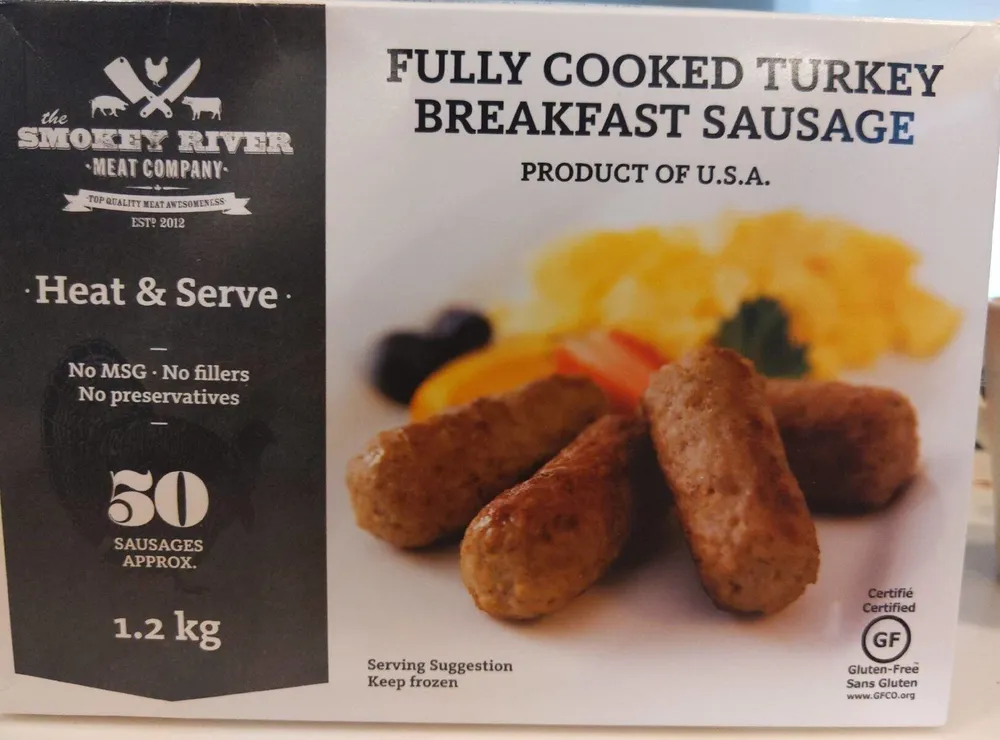 Fully cooked Turkey breakfast sausage