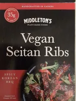 Vegan Seitan Ribs - Spicy Korean BBQ