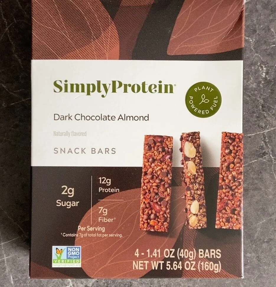 Crispy Simply Protein Dark Chocolate Almond Snack Bars