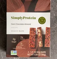 Crispy Simply Protein Dark Chocolate Almond Snack Bars