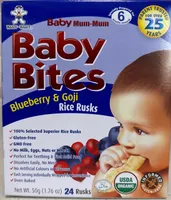 Organic Blueberry & Goji Rice Rusks