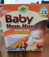 Organic Baby Mum-Mum Sweet Potato & Carrot Rice Rusks