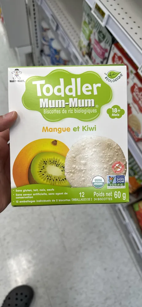 Toddler Mum-Mum Mangue et Kiwi Biscottes de riz biologiques