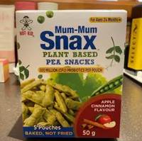 Mum-Mum Snax Pea Crisps Apple Cinnamon