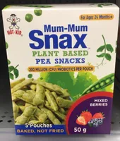 Mum-Mum Snax Pea Crisps Mixed Berries