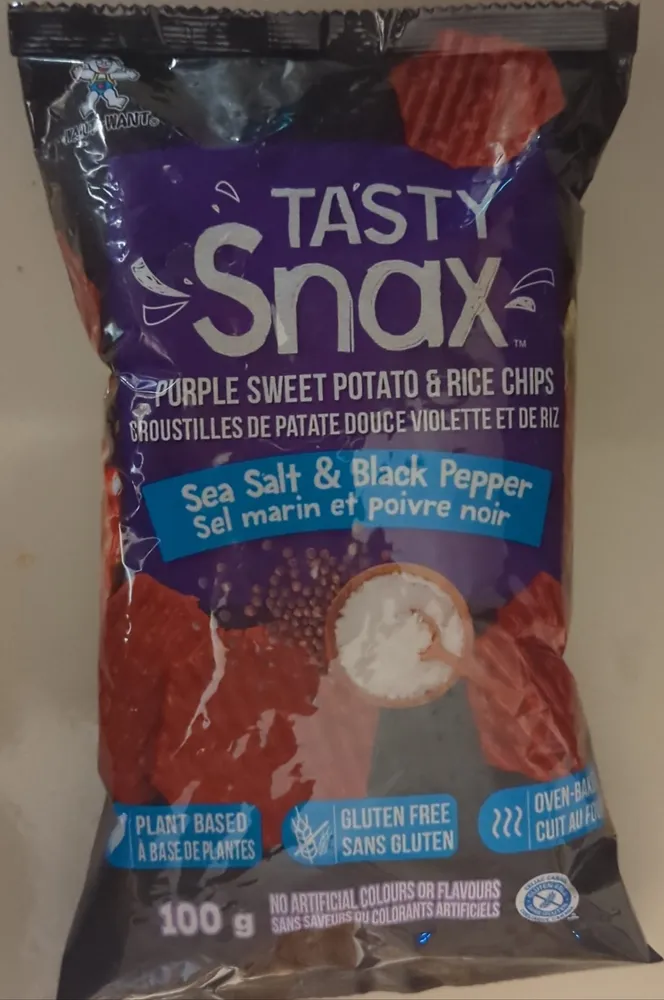 Purple Sweet Potato & Rice Chips - Salt & Pepper