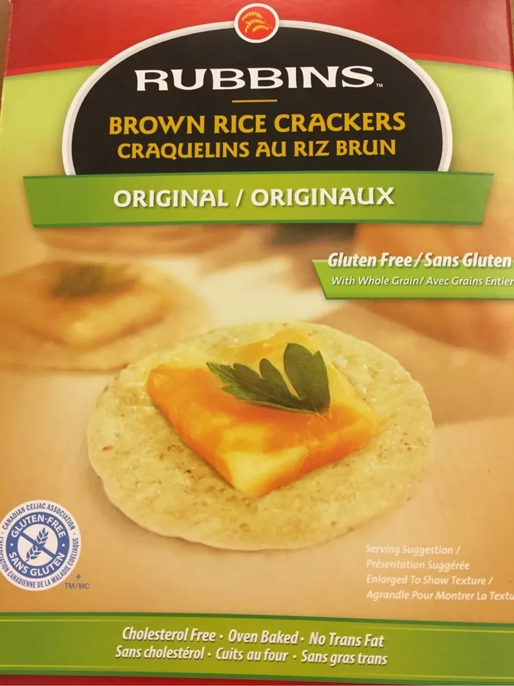Brown rice crackers