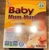 Baby Mum-Mum Biscottes de riz originales
