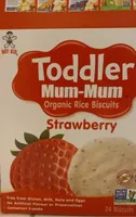 Organic Toddler Mum-Mum Strawberry Rice Biscuits