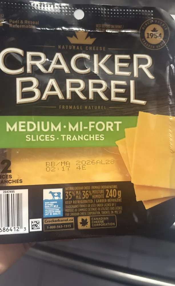 Natural Cheese Medium Slices