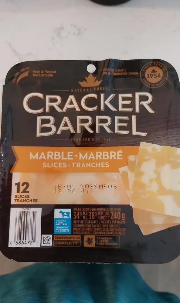 Fromage naturel en tranche