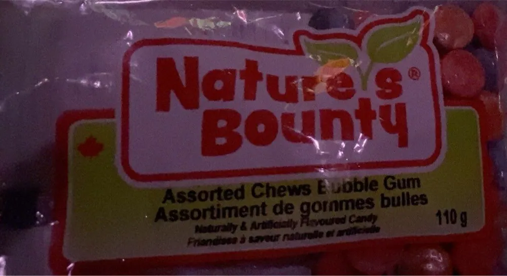 Assorted chews bubble gum