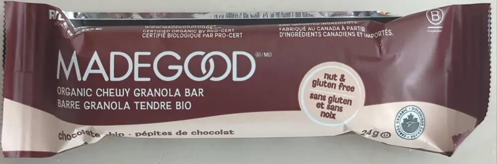 MADEGOOD Chocolate Chip Granola Bar