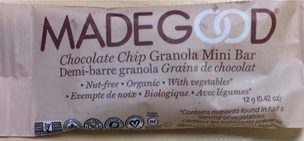 Demi-barre granola grains de chocolat