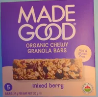 Mixed Berry Organic Granola Bar