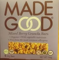 Mixed berry granola bars