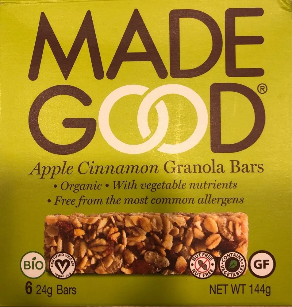 Apple cinnamon granola bars