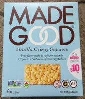 Made Good carrés croustillants bio vanille