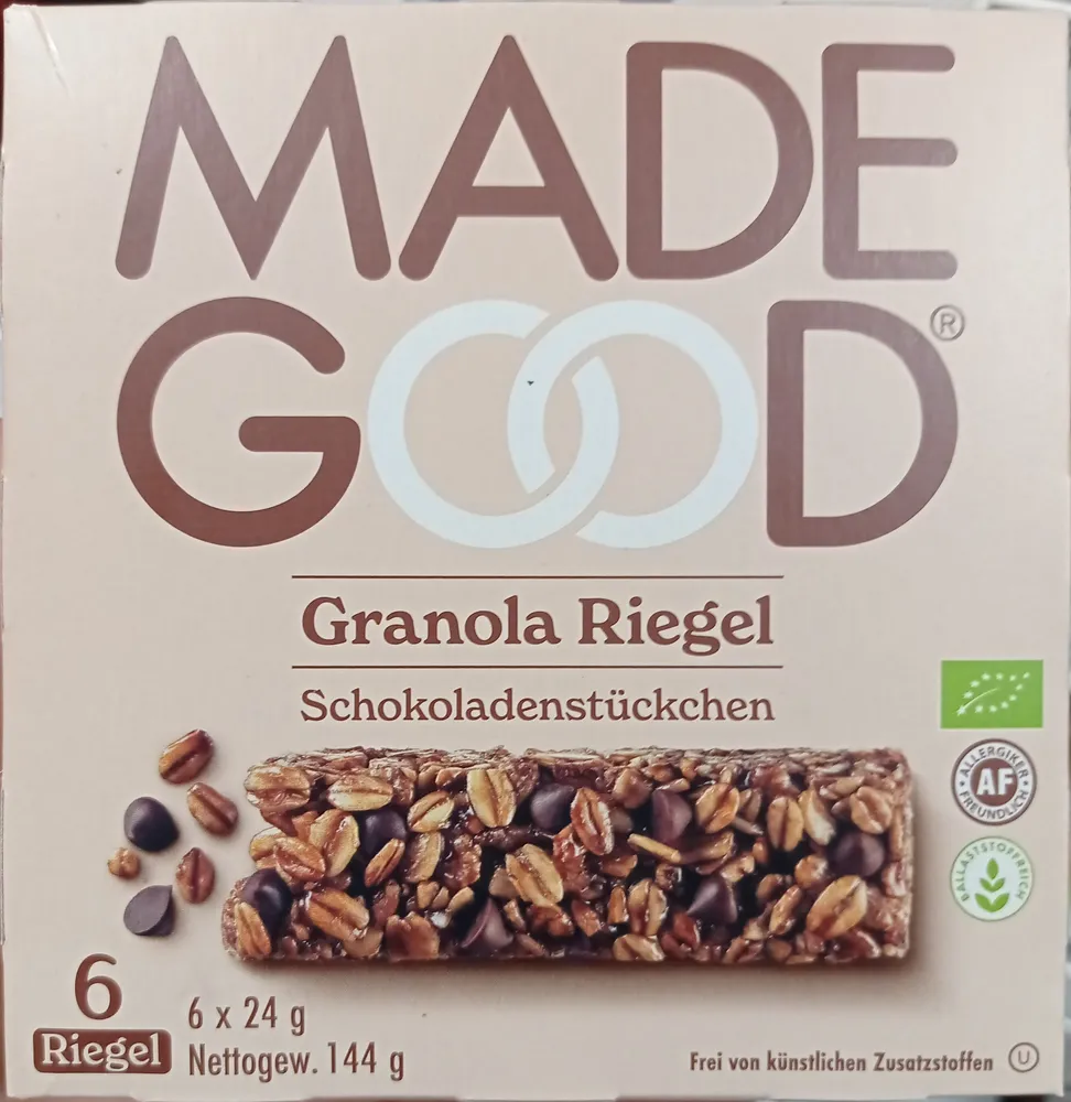 Chocolate chip Granola Riegel
