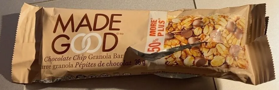 Barre granola pépite de chocolat
