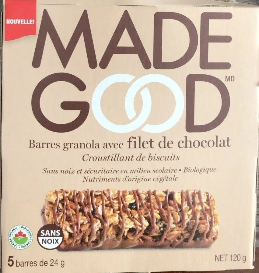 cookie crumble flavour organic drizzled granola bars