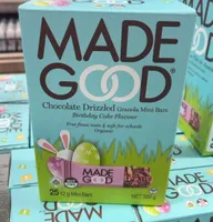 Chocolate Drizzled Granola Mini Bars - Birthday Cake Flavor / Flavour