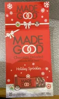 Chocolate Drizzled Granola Mini Bars - Holiday Sprinkles