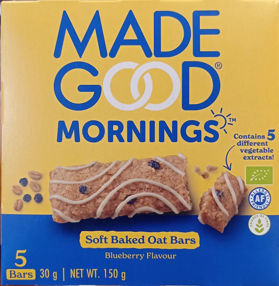 Soft baked oat bars blueberry flavour