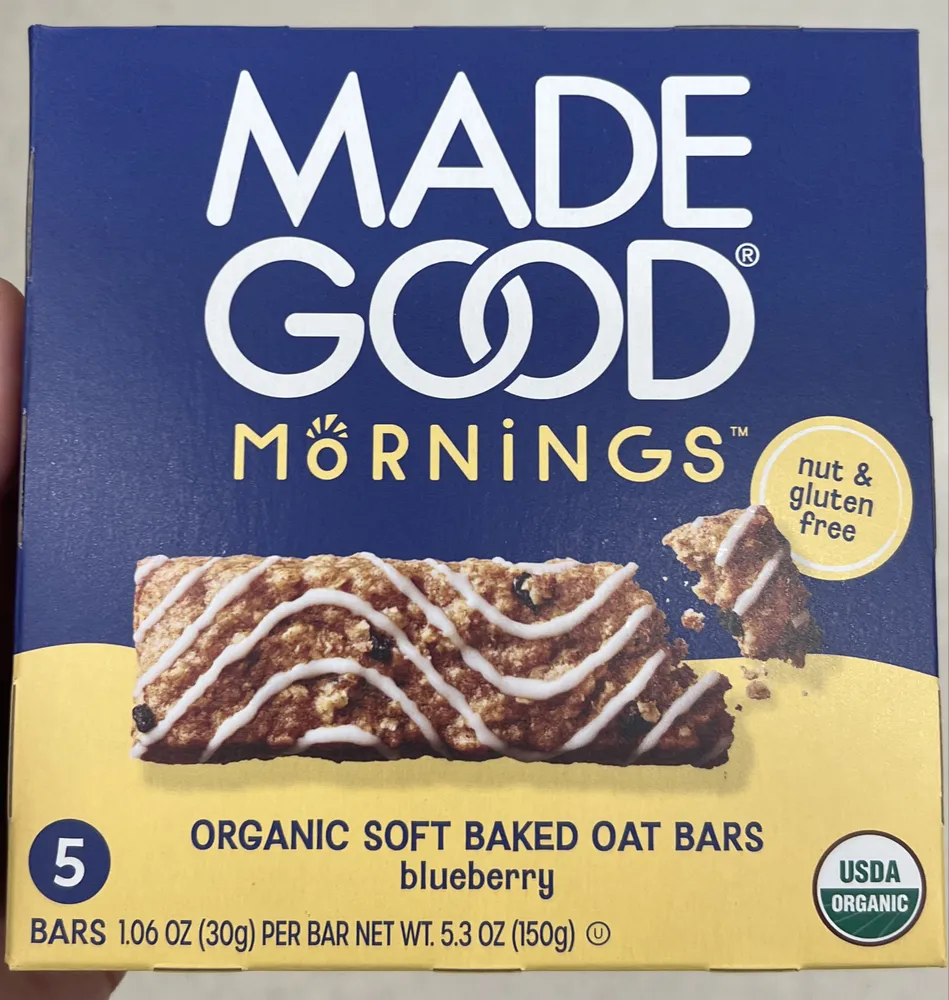 Organic Soft Baked Oat Bars blueberry