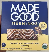 Organic Soft Baked Oat Bars blueberry