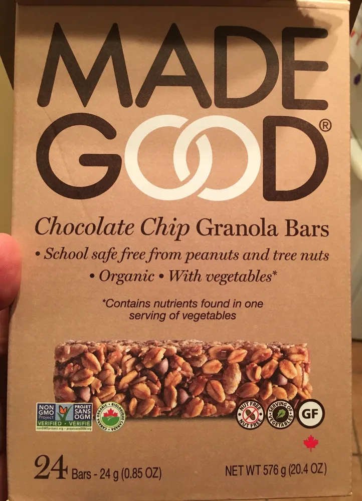 Chocolate Chip Organic Granola Bars