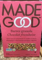 Barres granola chocolat framboise
